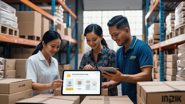 Ilustrasi aplikasi cloud pada UMKM